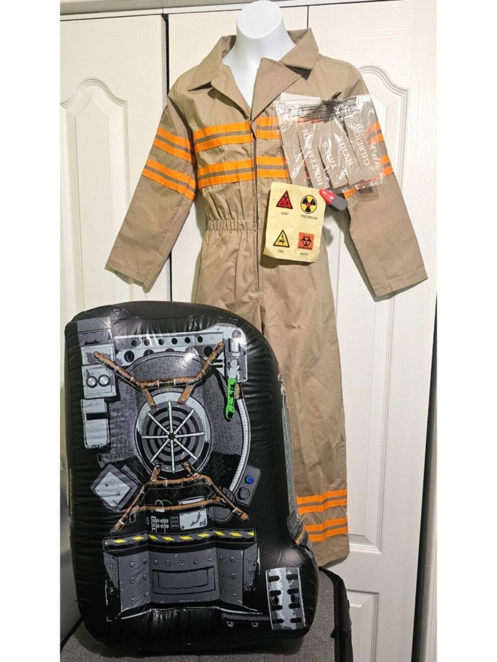 Ghostbusters Movie Costume Girls 8-10 Inflatable Proton Pack Halloween Kids